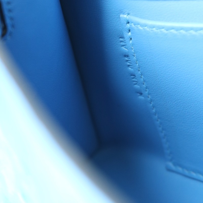 7Q Mykonos Ostrich Kelly Pochette With PHW