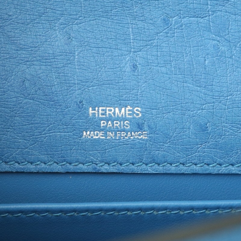7Q Mykonos Ostrich Kelly Pochette With PHW
