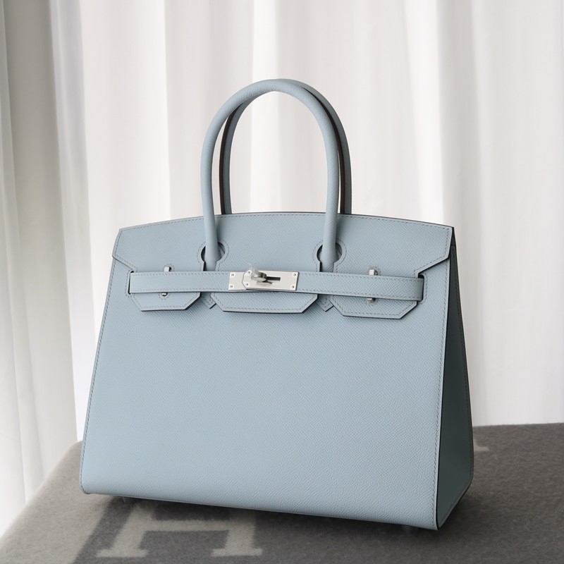 T0 Blue brume epsom sellier Birkin30 with PHW