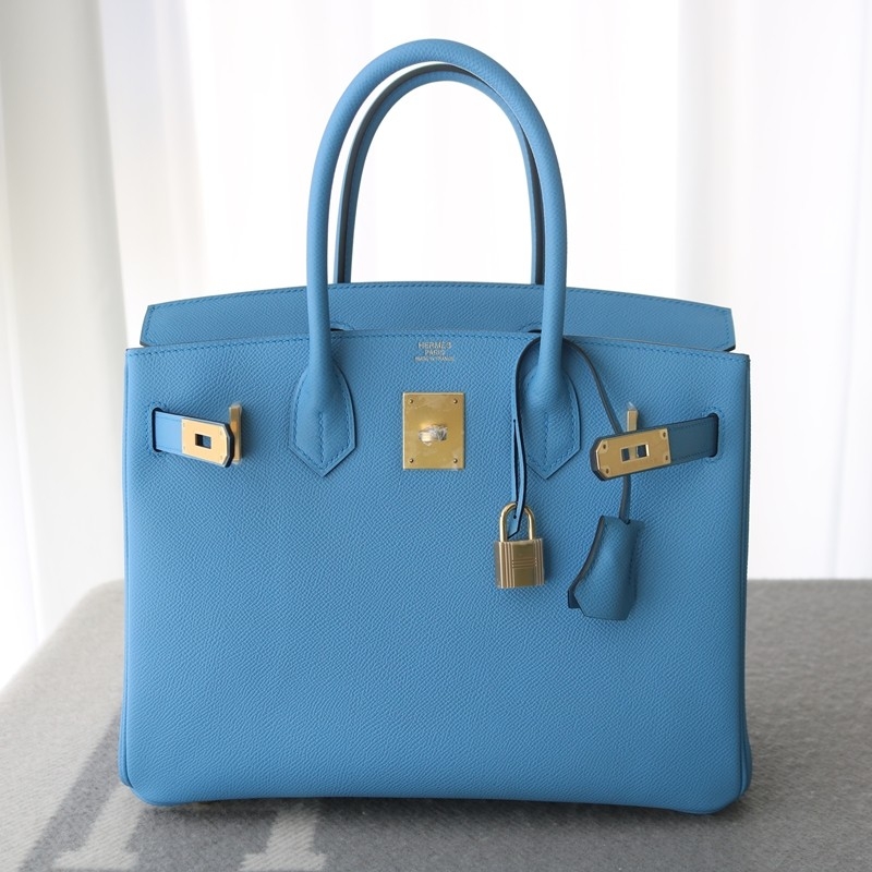 2T BIeu Paradise Epsom birkin 30 with ghw