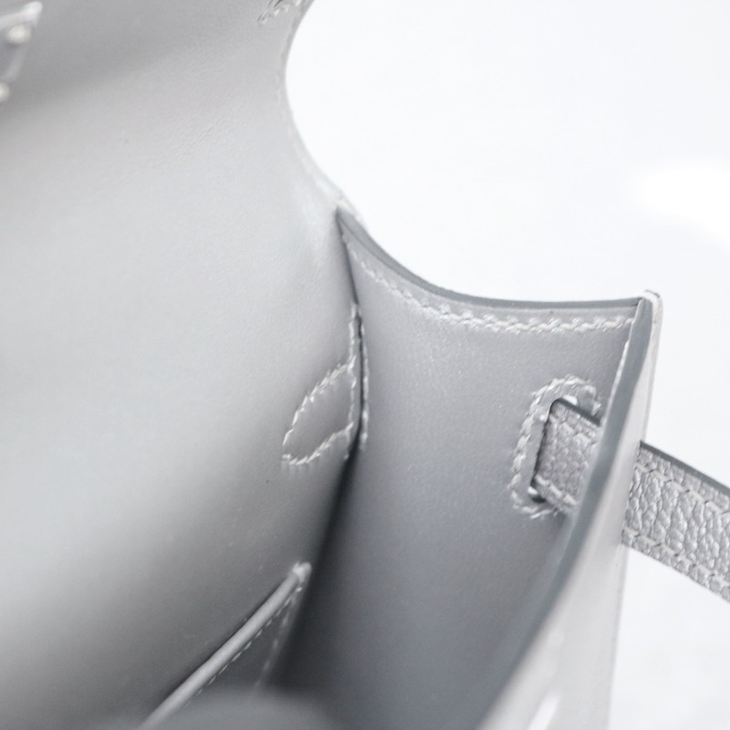 Mini Kelly Metallic Olympic Silver Leather PHW