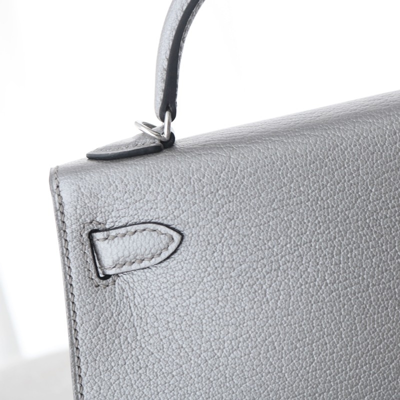 Mini Kelly Metallic Olympic Silver Leather PHW