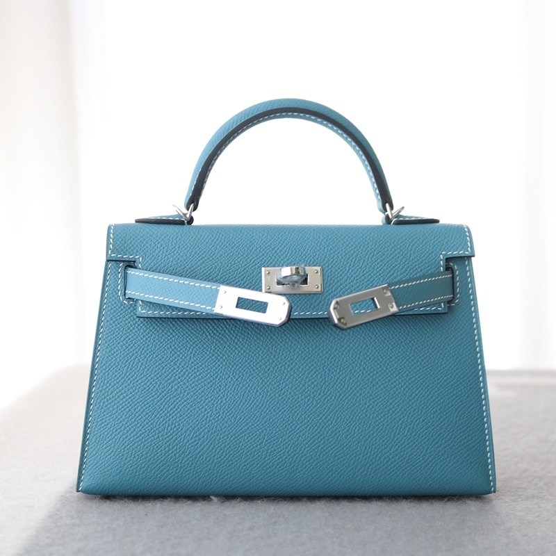 75 BIeu Jean Epsom Mini Kelly II With PHW