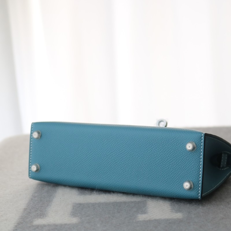 75 BIeu Jean Epsom Mini Kelly II With PHW