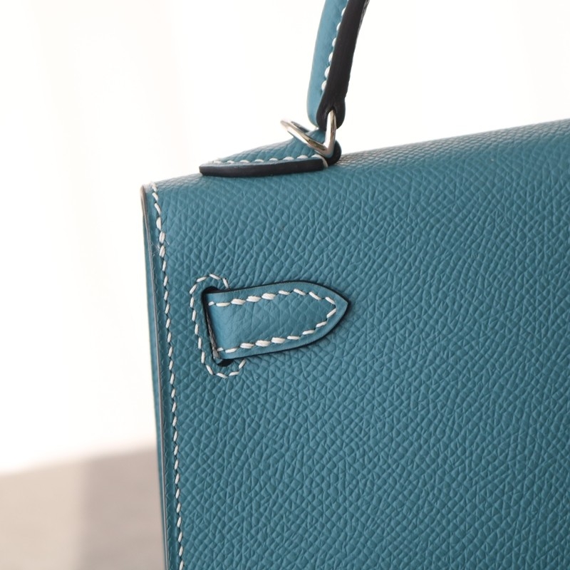 75 BIeu Jean Epsom Mini Kelly II With PHW