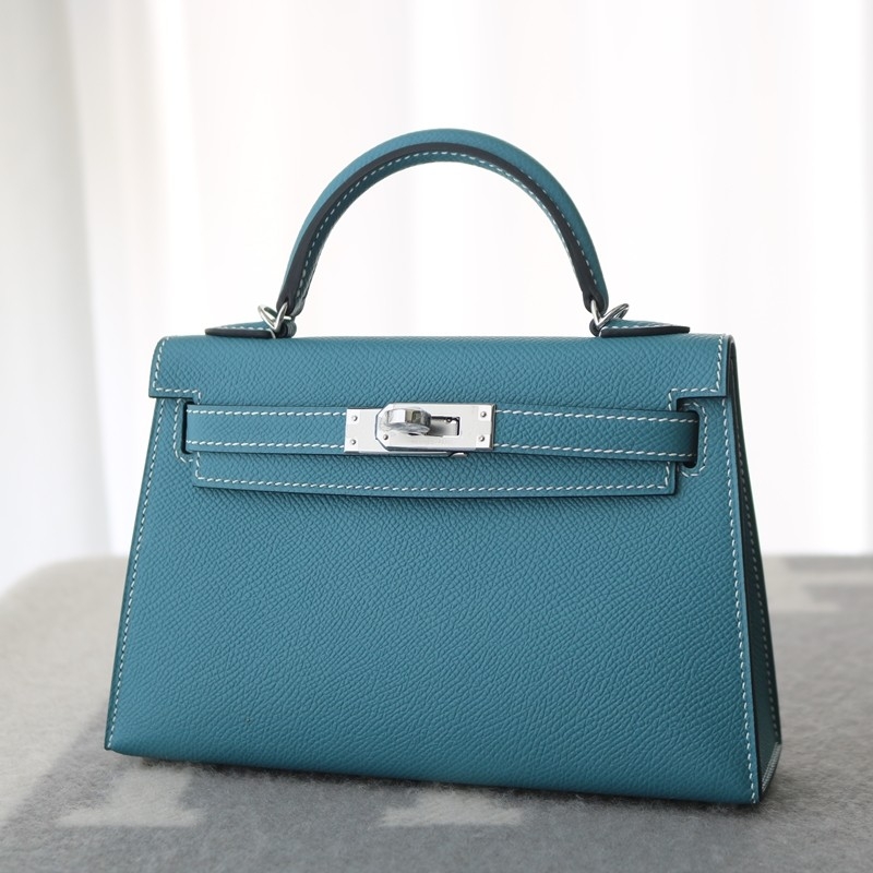 75 BIeu Jean Epsom Mini Kelly II With PHW