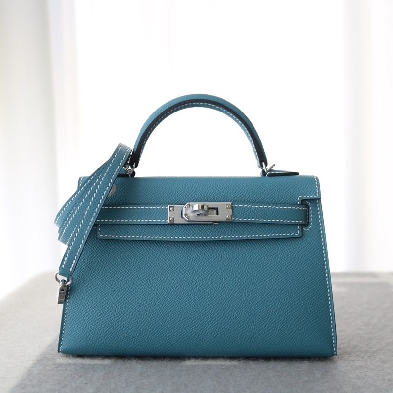75 BIeu Jean Epsom Mini Kelly II With PHW