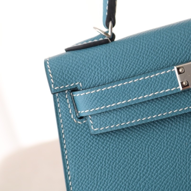 75 BIeu Jean Epsom Mini Kelly II With PHW