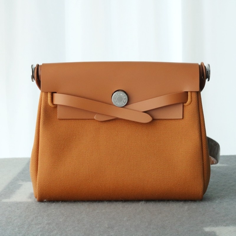HERMÈS Herbag Zip Mini 20 sesame (2S) Palladium Hardware