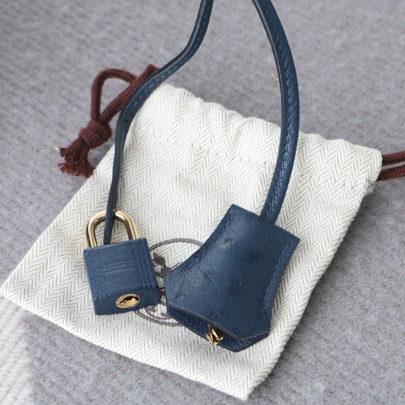 2Z blue nuit Ostrich Birkin 35 with GHW