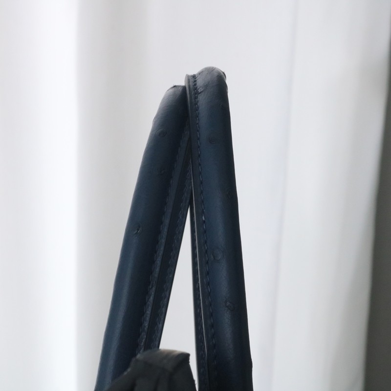 2Z blue nuit Ostrich Birkin 35 with GHW