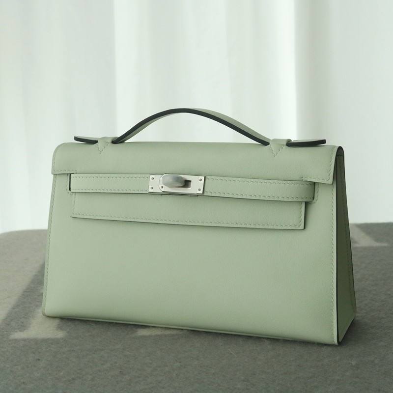 0S vert fizz Swift Kelly Pochette With PHW