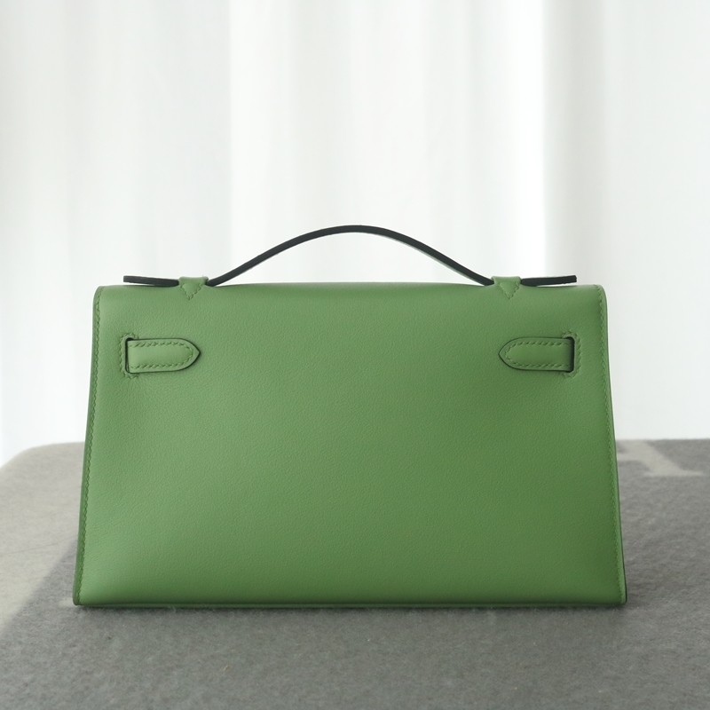 3i vert criquet Swift Kelly Pochette With GHW