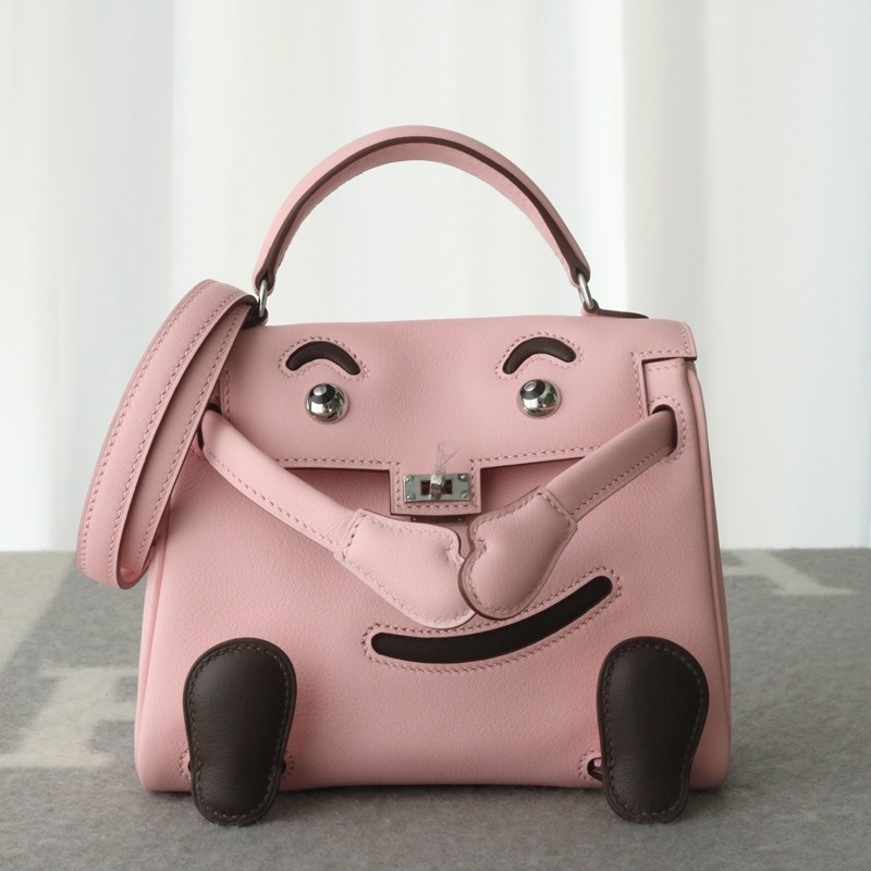 Hermes Kelly Doll Swift 3Q Rose Sakura /4A Caffe with PHW