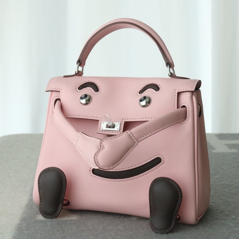 Hermes Kelly Doll Swift 3Q Rose Sakura /4A Caffe with PHW
