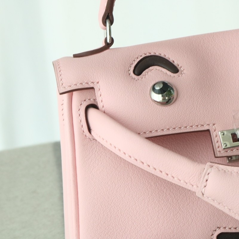 Hermes Kelly Doll Swift 3Q Rose Sakura /4A Caffe with PHW