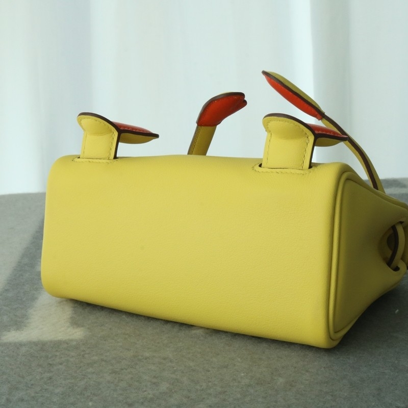 Hermes Kelly Doll Swift 9R lime /93 Orange with PHW