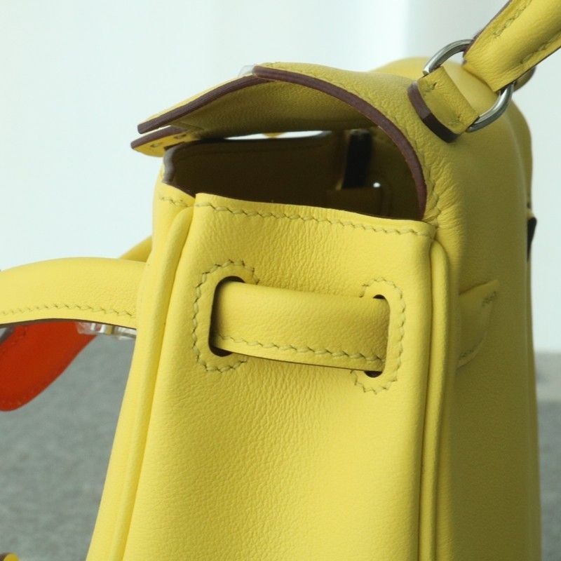Hermes Kelly Doll Swift 9R lime /93 Orange with PHW