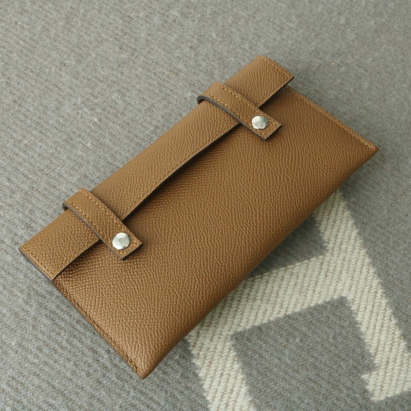 Hermes Kelly Doll Picto epsom H0 Gris misty/ CK89 Nior/ 3G Alezan with PHW