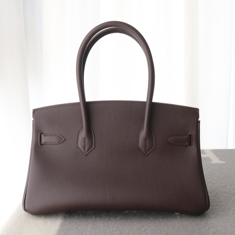 Hermes Shoulder Birkin Light 29 in rouge sellier evercolor with phw