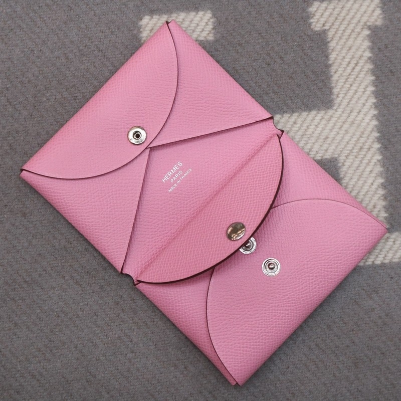 5P Bubblegum Calvi Duo card holder Epsom With Phw