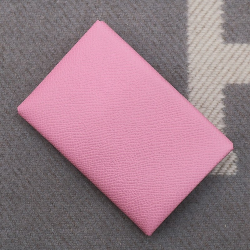5P Bubblegum Calvi Duo card holder Epsom With Phw