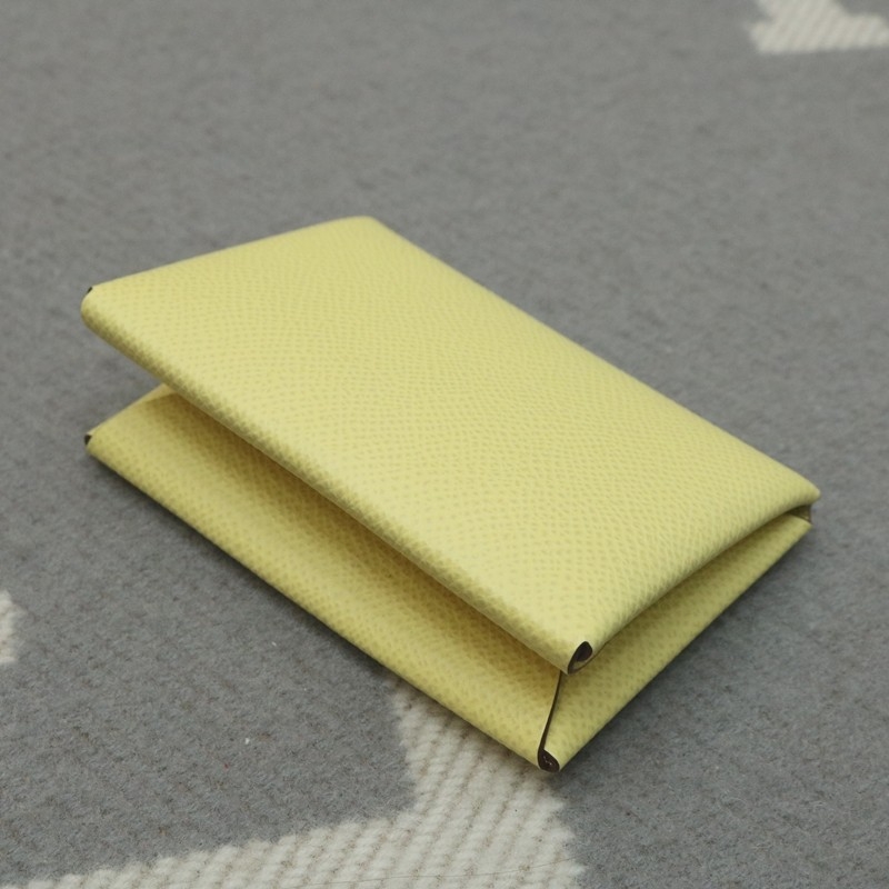1z jaune pussin Calvi Duo card holder Epsom With Phw
