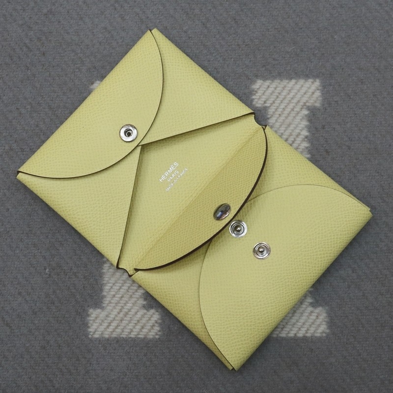 1z jaune pussin Calvi Duo card holder Epsom With Phw