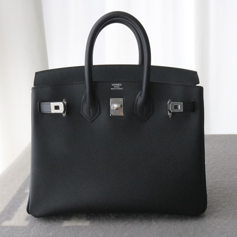 CK89 Nior/Black epsom birkin 25 PHW
