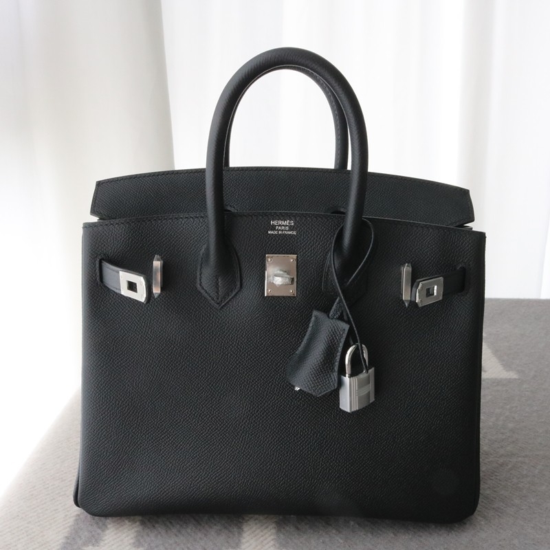 CK89 Nior/Black epsom birkin 25 PHW