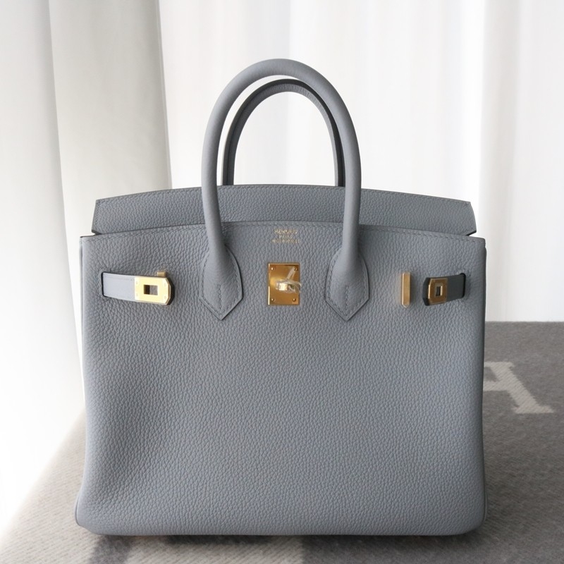 P0 Gris Pantin togo birkin 25 with GHW