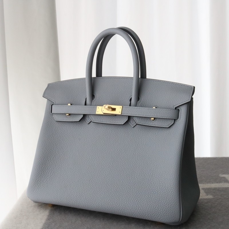 P0 Gris Pantin togo birkin 25 with GHW