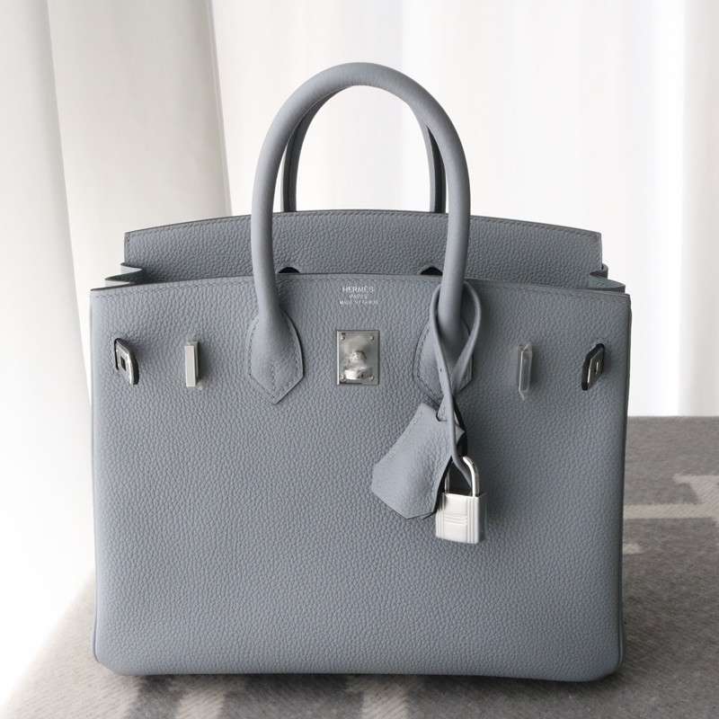 P0 Gris Pantin togo birkin 25 with PHW