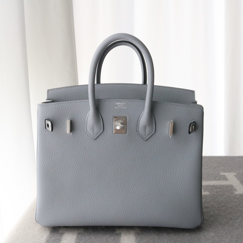 P0 Gris Pantin togo birkin 25 with PHW