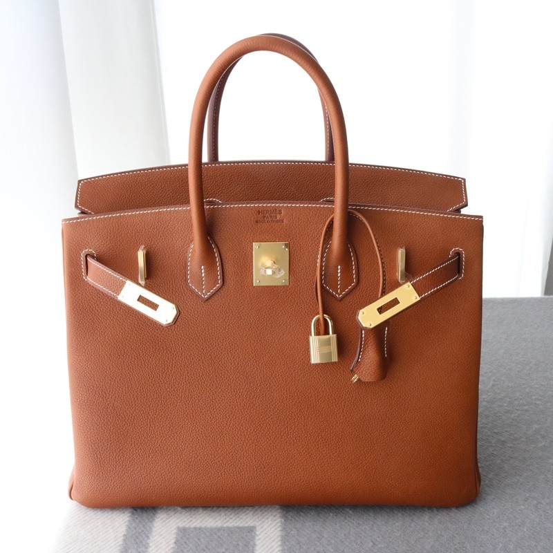 C37 GOLD barenia faubourg birkin 35 with ghw