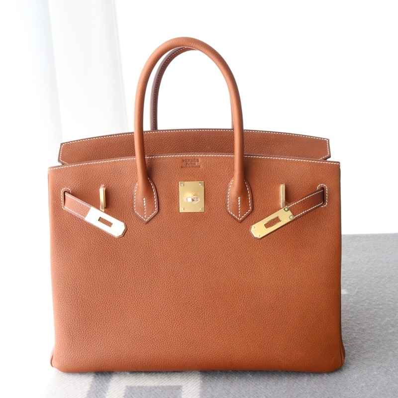 C37 GOLD barenia faubourg birkin 35 with ghw