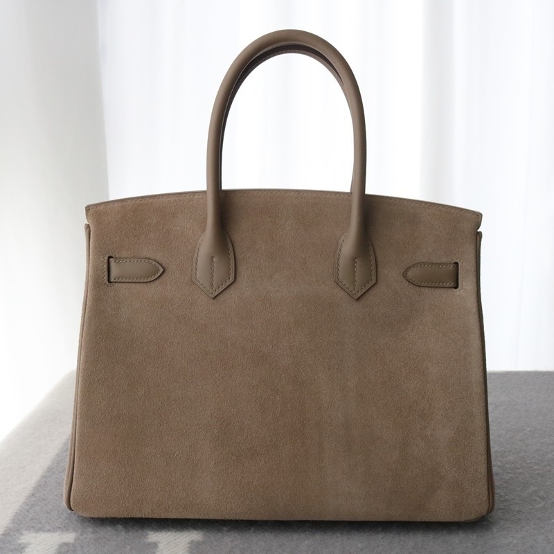 Hermes Birkin 30 Limited Edition Grizzly Gris Caillou Etoupe Swift Leather with phw