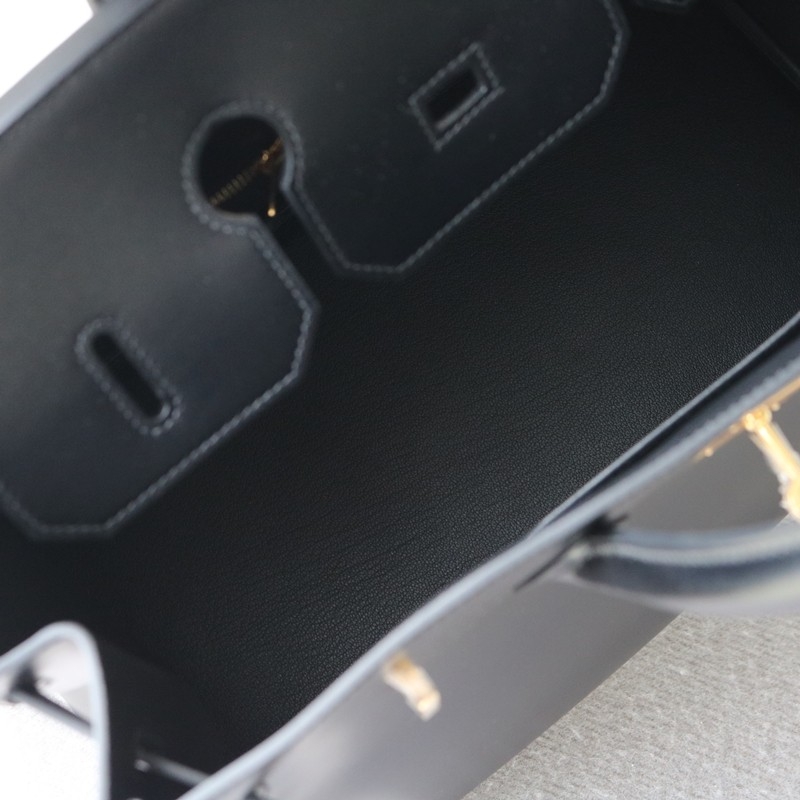 89 noir Black Box leather birkin 35 with  PHW