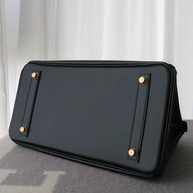 89 noir Black Box leather birkin 35 with  PHW