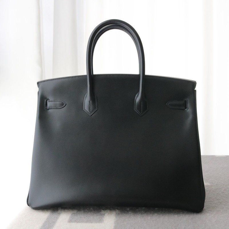 89 noir Black Box leather birkin 35 with  PHW