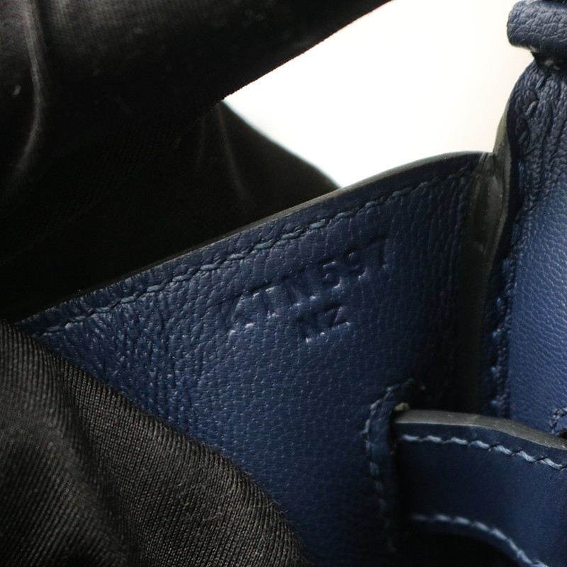 73 Bleu saphir box calf birkin 30 with GHW