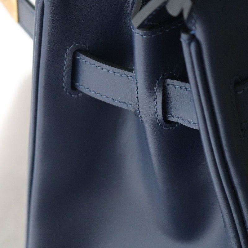 73 Bleu saphir box calf birkin 30 with GHW