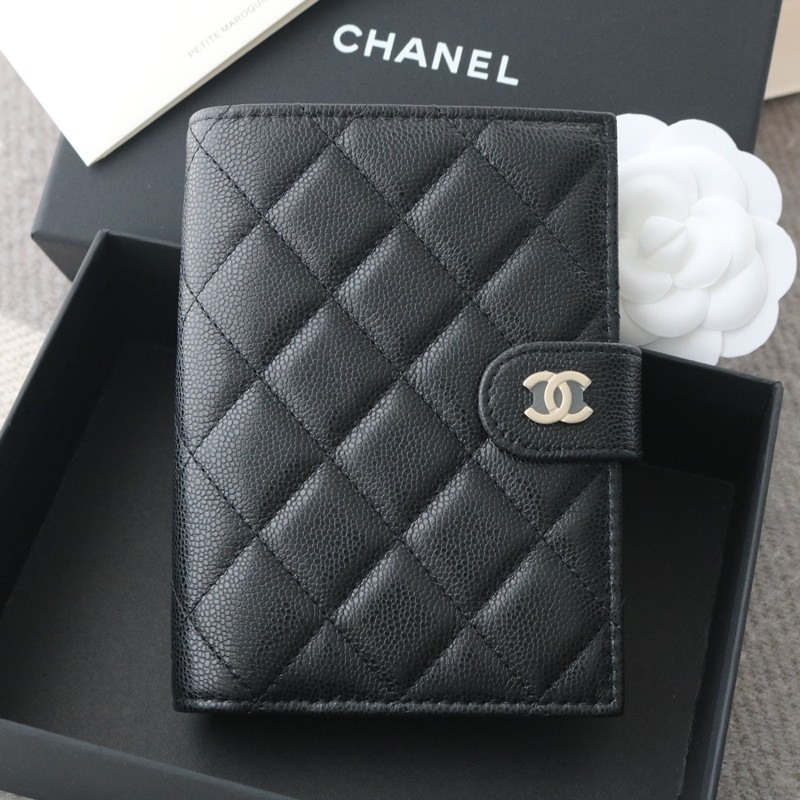 Chanel 25P Classic Passport Holder Card Holder Wallet Black Caviar Leather Gold Hardware Size:14*10.5*2cm