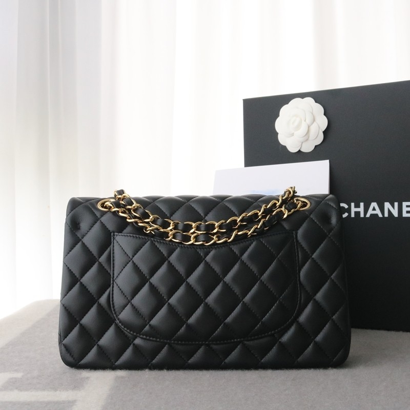 Chanel medium Classic Double Flap Bag Black Lambskin Gold Hardware Size:15.5*25.5*6.5cm