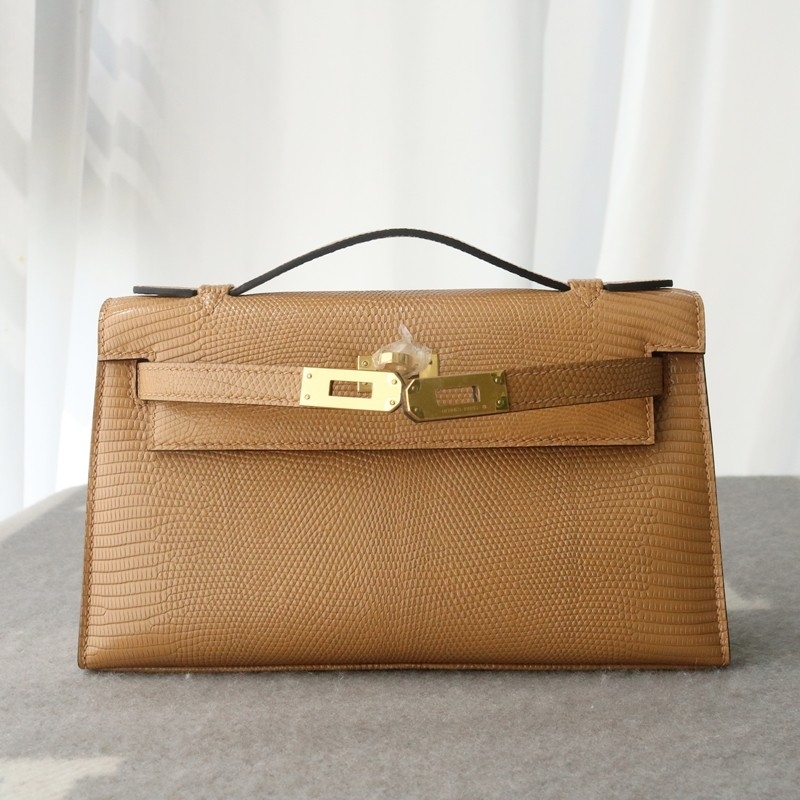 0M Chai Lizard Kelly Pochette With GHW