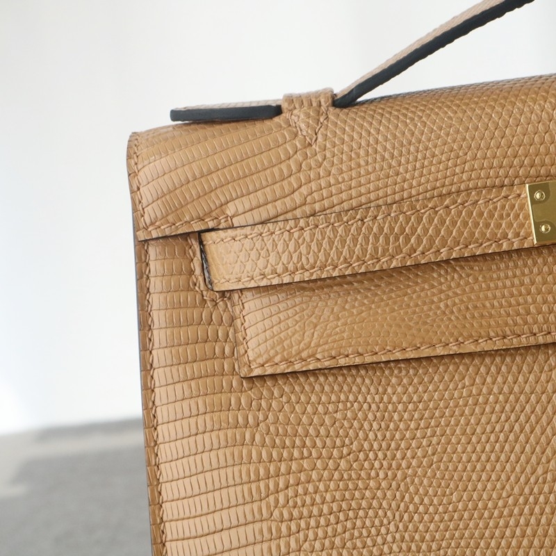 0M Chai Lizard Kelly Pochette With GHW
