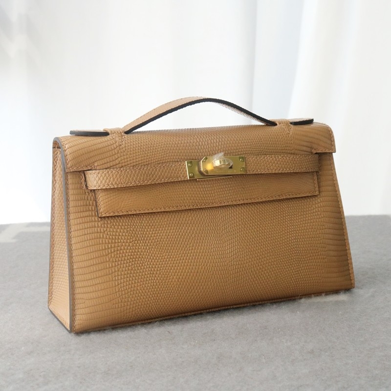 0M Chai Lizard Kelly Pochette With GHW