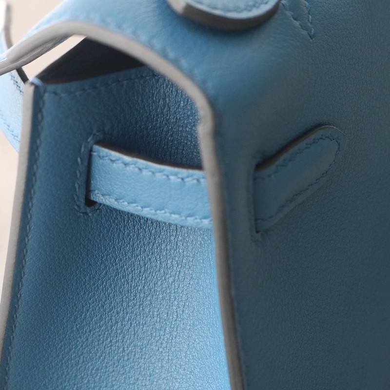 S4 Blue deep swift kelly pochette with phw