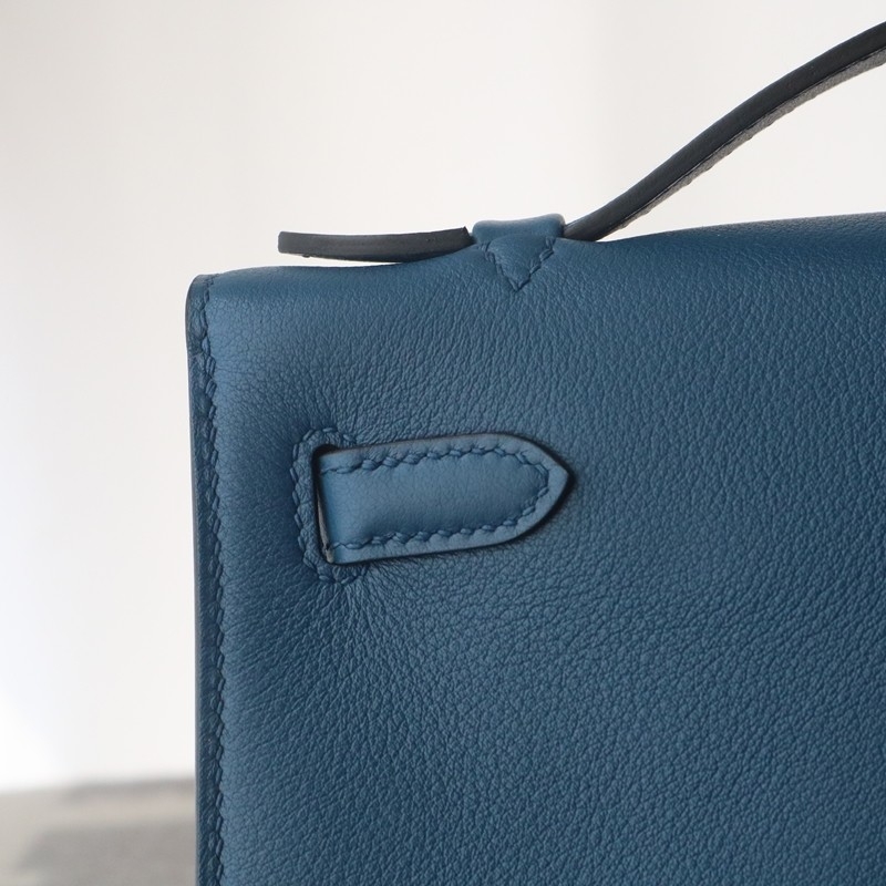 S4 Blue deep swift kelly pochette with phw