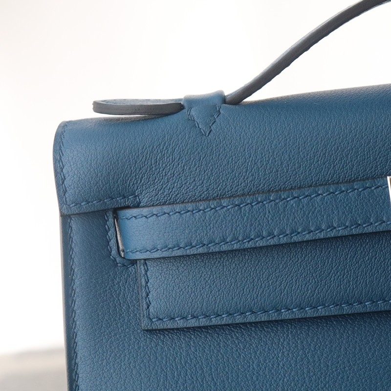 S4 Blue deep swift kelly pochette with phw
